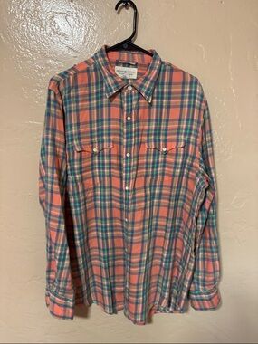 Denim & Supply Ralph Lauren Orange Plaid Button-Down Shirt